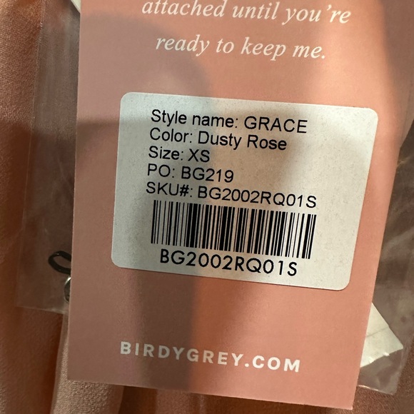 Birdy Grey GRACE CONVERTIBLE DRESS CHIFFON DUSTY ROSE XS NEW NWT BRIDESMAID SLIT - Picture 6 of 6